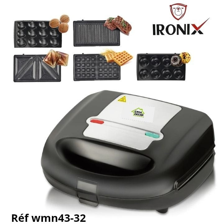 Appareil de Cuisson 4En1 Ironix SW-908 750W Noir