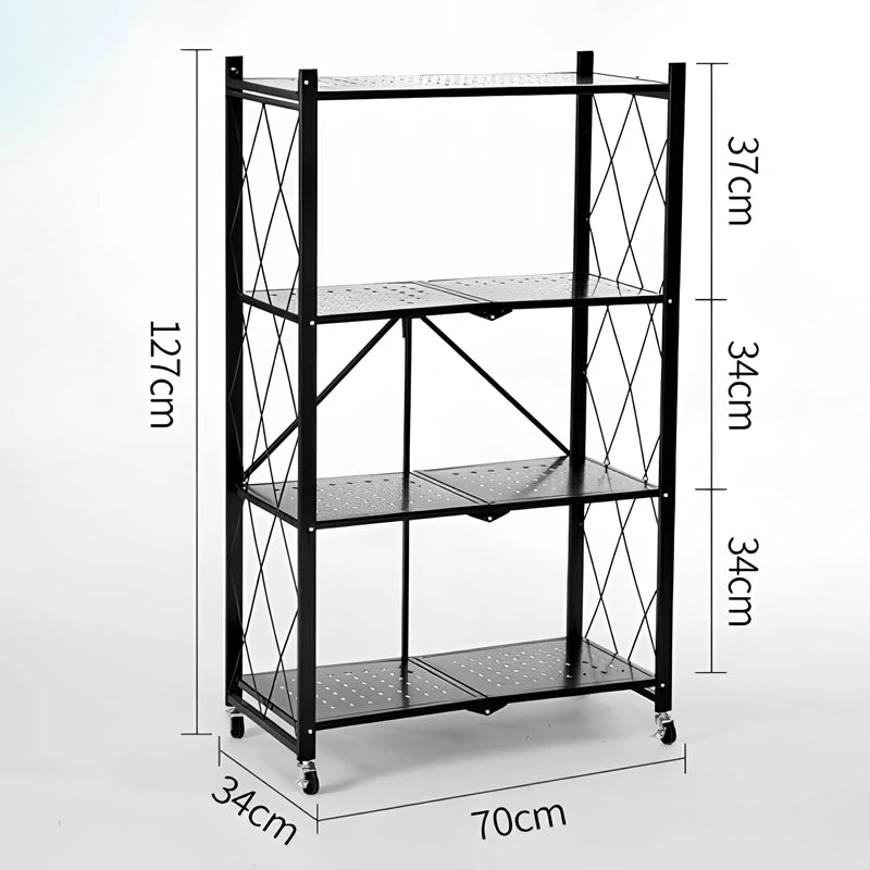 Étagère de Rangement Pliable En métal | 4 niveaux