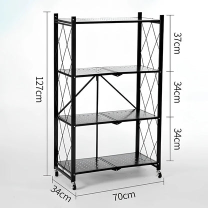 Étagère de Rangement Pliable En métal | 4 niveaux