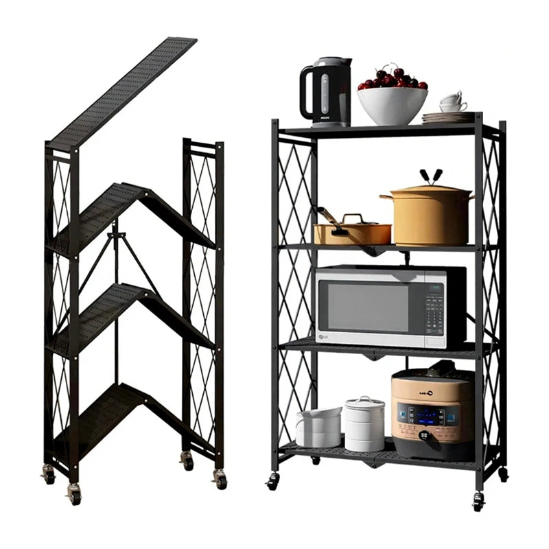 Étagère de Rangement Pliable En métal | 4 niveaux