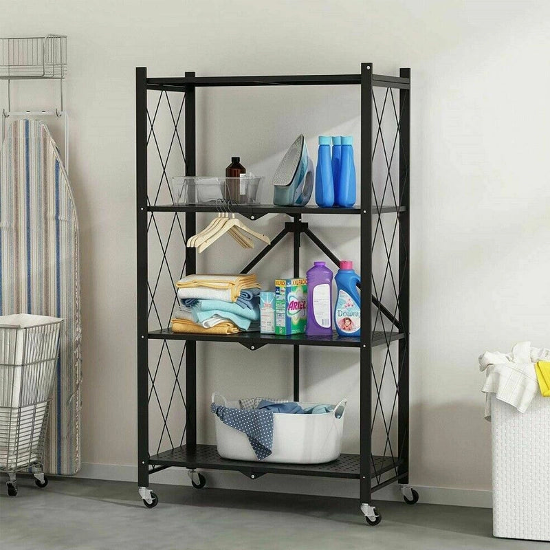 Étagère de Rangement Pliable En métal | 4 niveaux