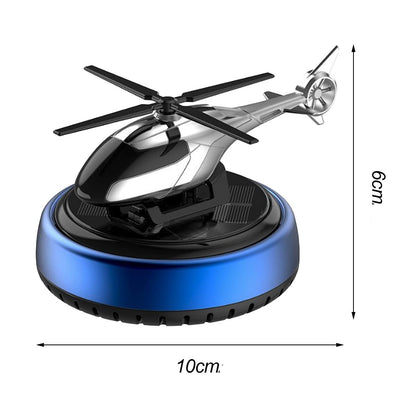 Diffuseur d’arômes rotatif à énergie solaire – Design hélicoptère (Bleu)