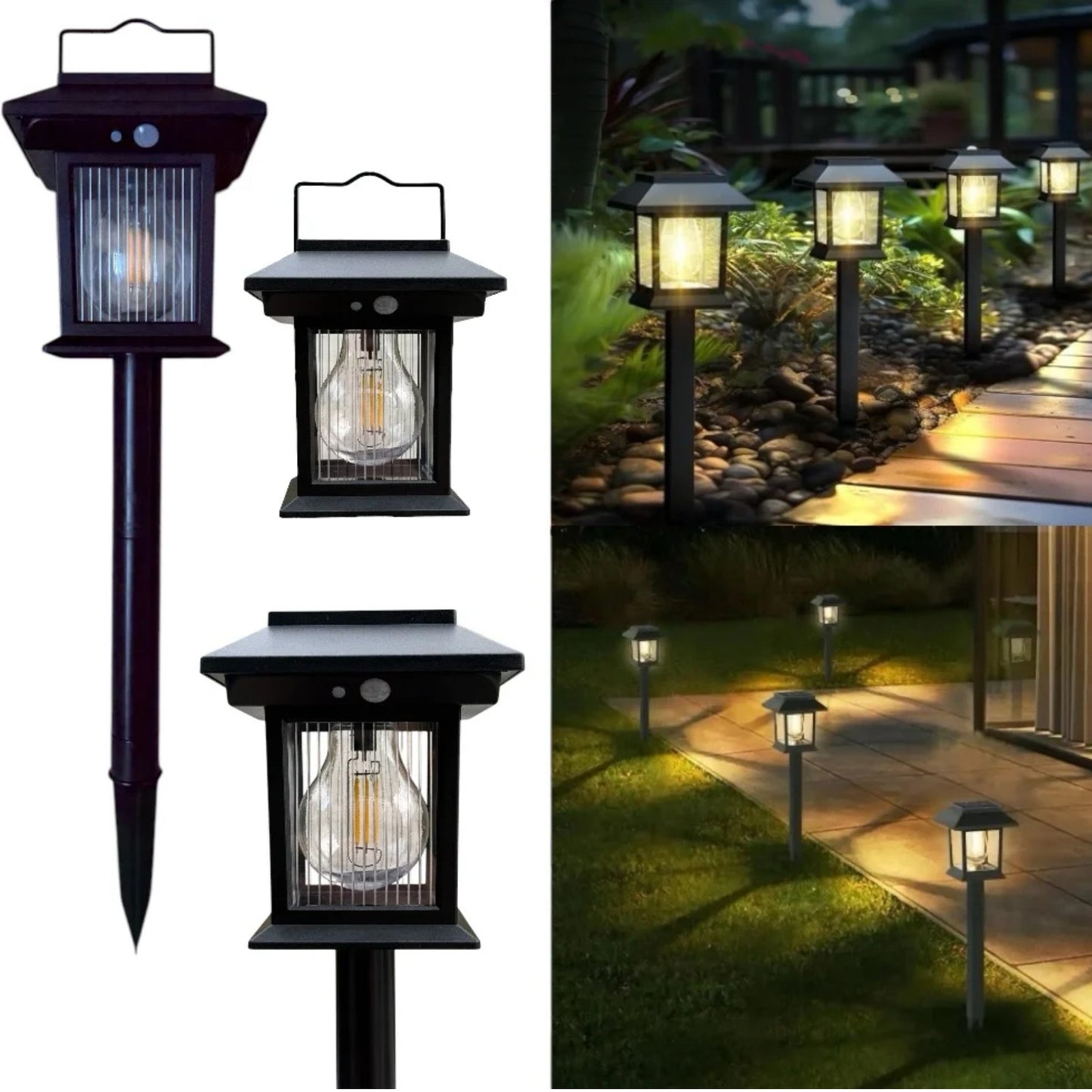 Lampe de jardin solaire avec détecteur de mouvement YC-258