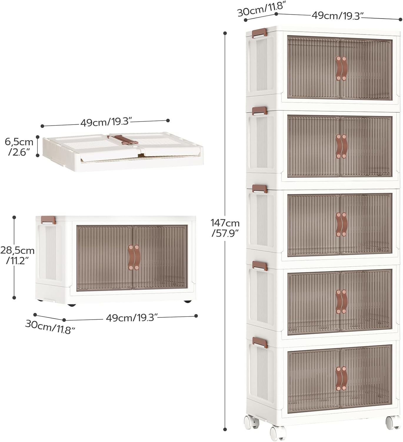 Armoire de rangement en PVC blanc - Homex Market