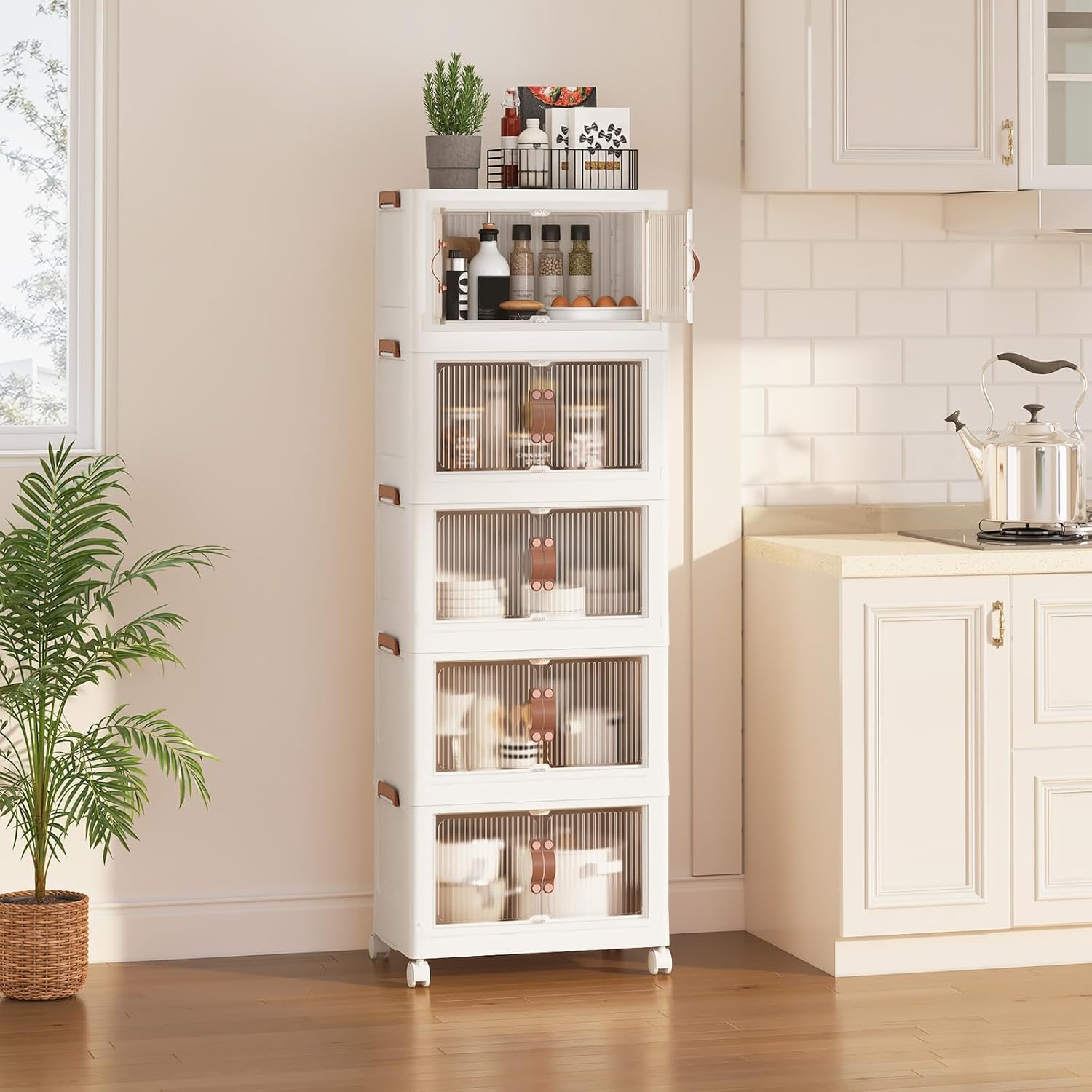 Armoire de rangement en PVC blanc - Homex Market