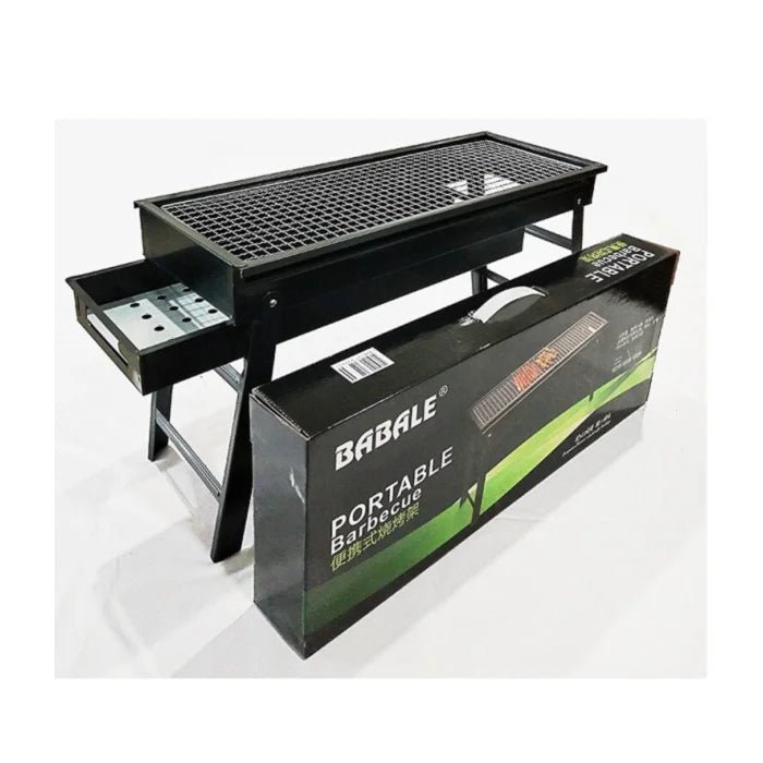 Barbecue A Charbon Rectangulaire 23cm x 33.5cmx 6cm Pied Pliable - Homex Market