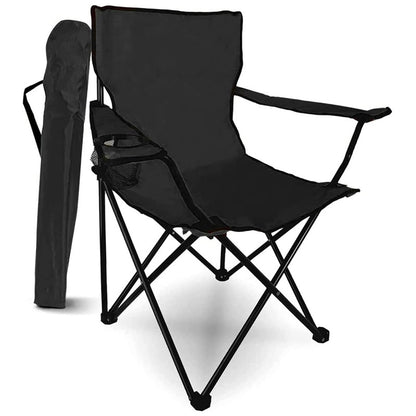 Chaise Pliante pour Plage et Camping Noir