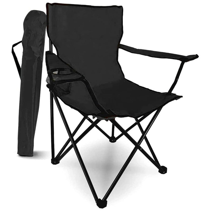 Chaise Pliante pour Plage et Camping Noir - Homex Market