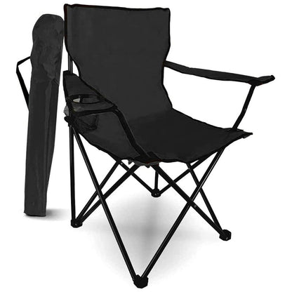 Chaise Pliante pour Plage et Camping Noir - Homex Market