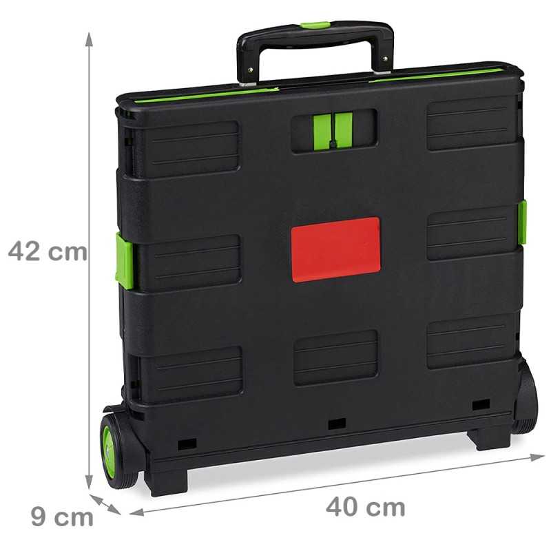 Chariot de course pliable Vert - Homex Market