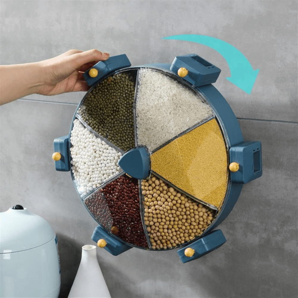 Distributeur de Grains Mural Rotatif 360° – Étanche et Sans Perçage - Homex Market