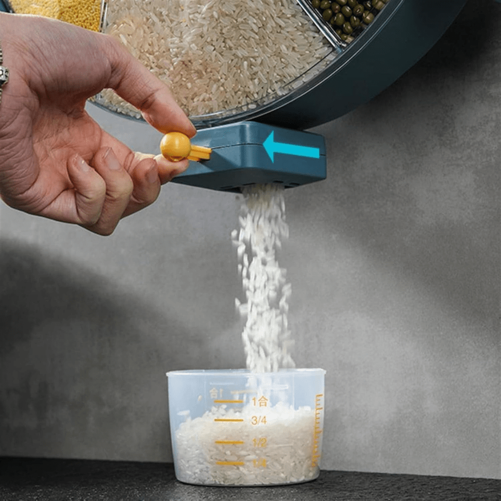 Distributeur de Grains Mural Rotatif 360° – Étanche et Sans Perçage - Homex Market