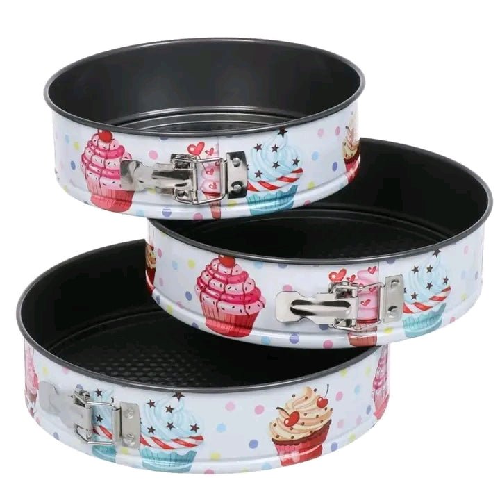 Ensemble de moules à gâteau ronds anti - adhésifs - Homex Market