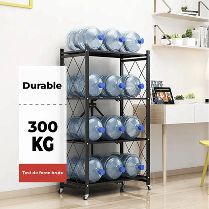 Étagère de Rangement Pliable En métal | 4 niveaux
