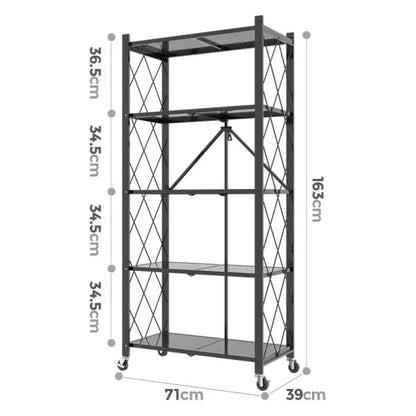 Étagère de Rangement Pliable En métal | 5 niveaux - Homex Market