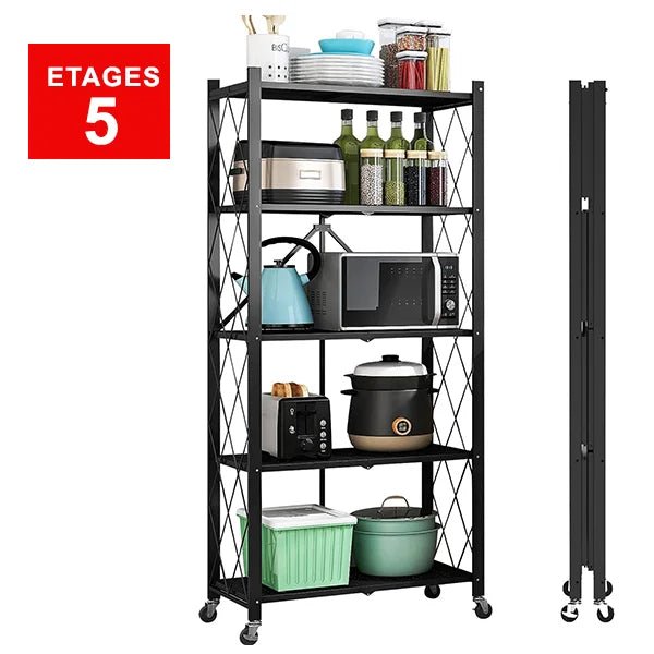 Étagère de Rangement Pliable En métal | 5 niveaux - Homex Market