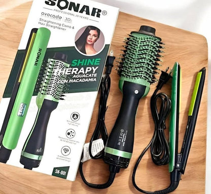 Sonar COMBO 2 en1 Brosse & Lisseur Avocat & Macadamia