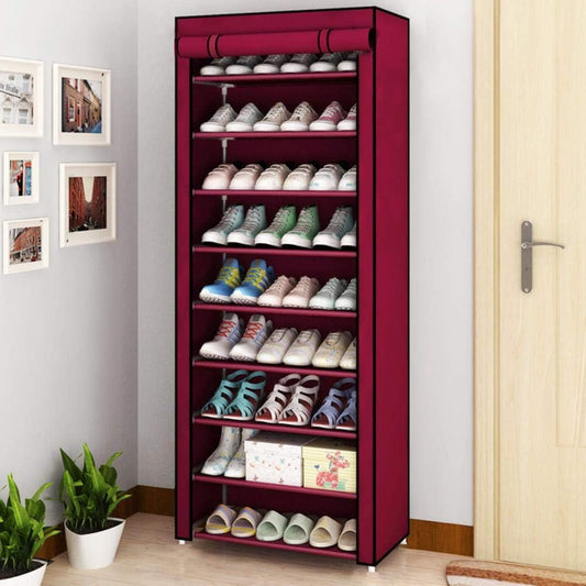 Meuble à Chaussures en Tissu 9 Niveaux - Homex Market