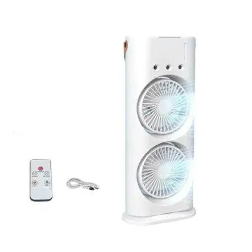 Mini Ventilateur Double Spray Rechargeable 90° - Homex Market