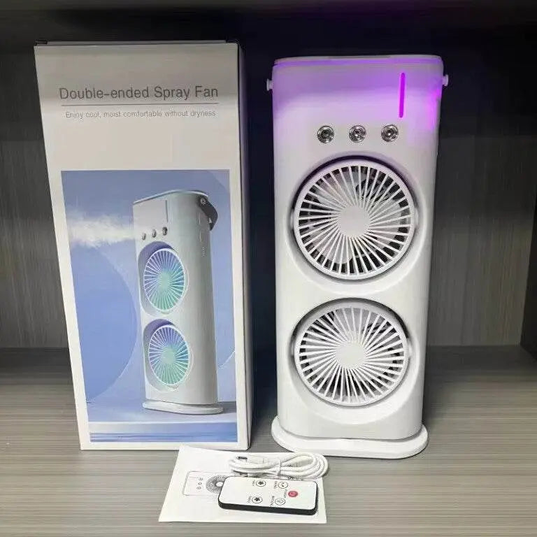 Mini Ventilateur Double Spray Rechargeable 90° - Homex Market