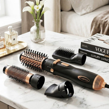 Pack Brosse Cheveux Rotative 5 en 1 Florence HK438 - Homex Market