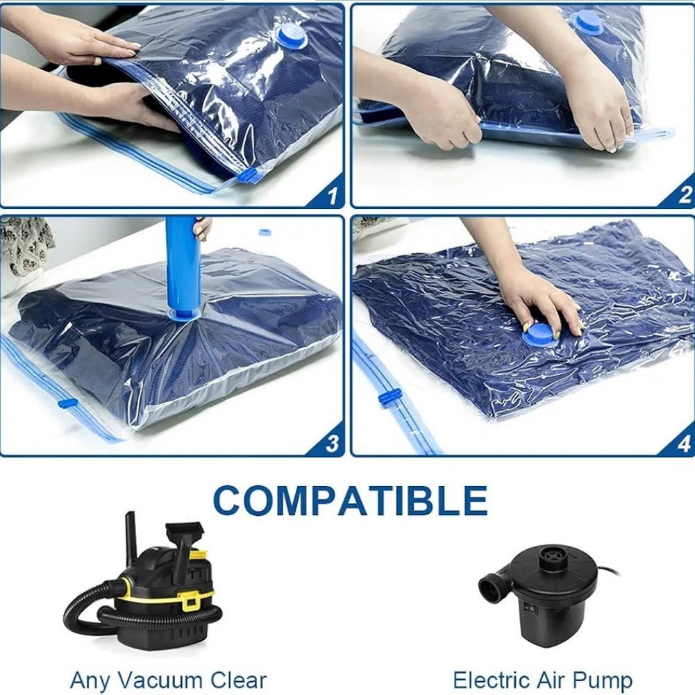 Pack de 5 Sacs de Rangement Sous Vide avec Pompe – Réutilisable - Homex Market