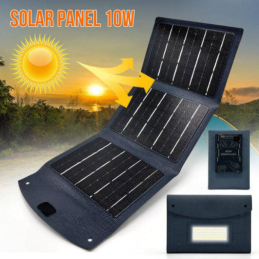 Panneau Solaire USB Pliable 10W – Power Bank Portable 3000mAh - Homex Market