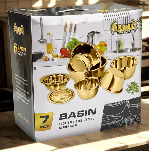 Série De 7 Bols Doré