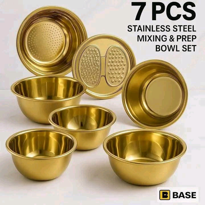 Série De 7 Bols Doré