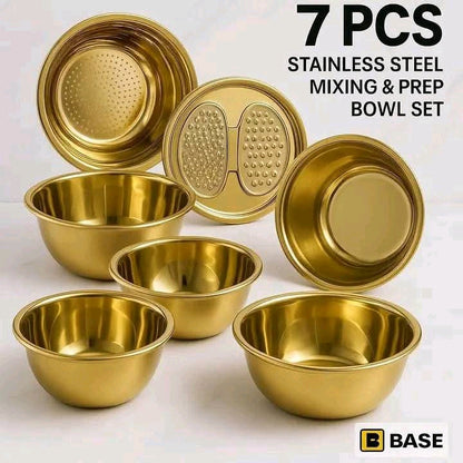 Série De 7 Bols Doré