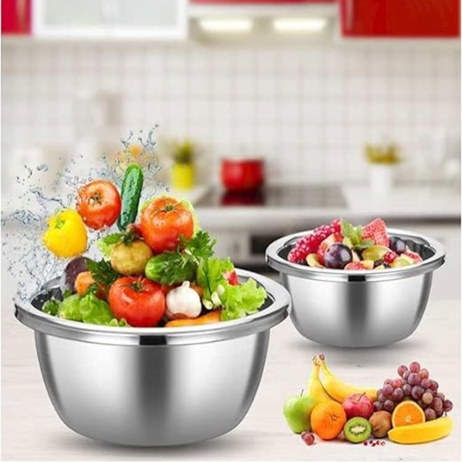 Lot de 5 Bols à Mélanger en Inox 18/10 Ironix