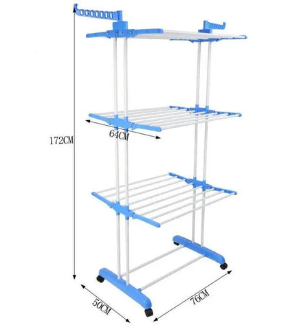 Séchoir linge rétractable étendoir pliable ailes latérales - Homex Market